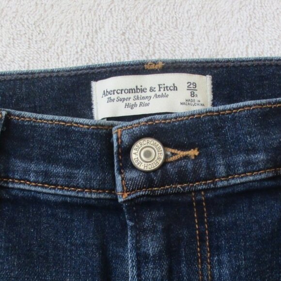 🌸SOLD🌸 New Abercrombie & Fitch Jeans Size 29/8 High Rise Super Skinny Ankle - Picture 10 of 10